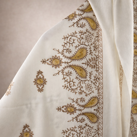 AURELIA Cashmere Shawl - White