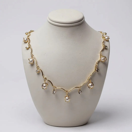 VALENCEE White Pearl Necklace