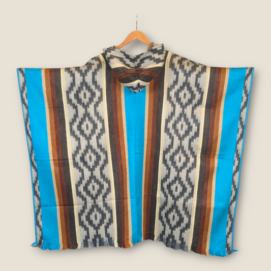 Wasi Blue Poncho
