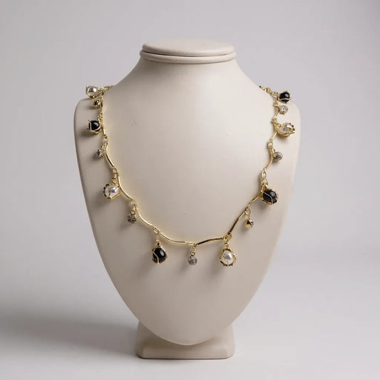 VALENCEE B&W Pearl Necklace