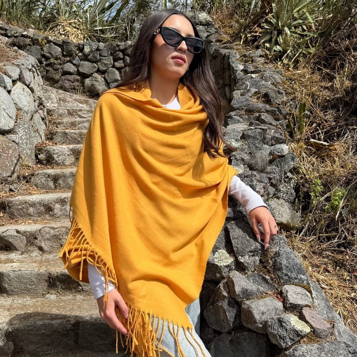 Cashmere Shawl - Mustard