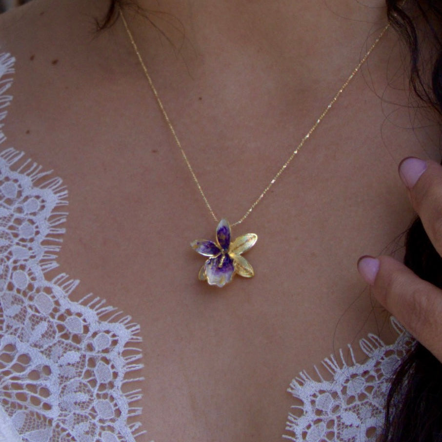 VIOLET ORCHID Pendant Necklace