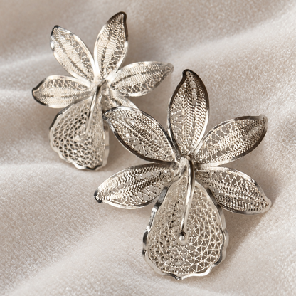 Orquídea de Luz Medium Earrings - Silver