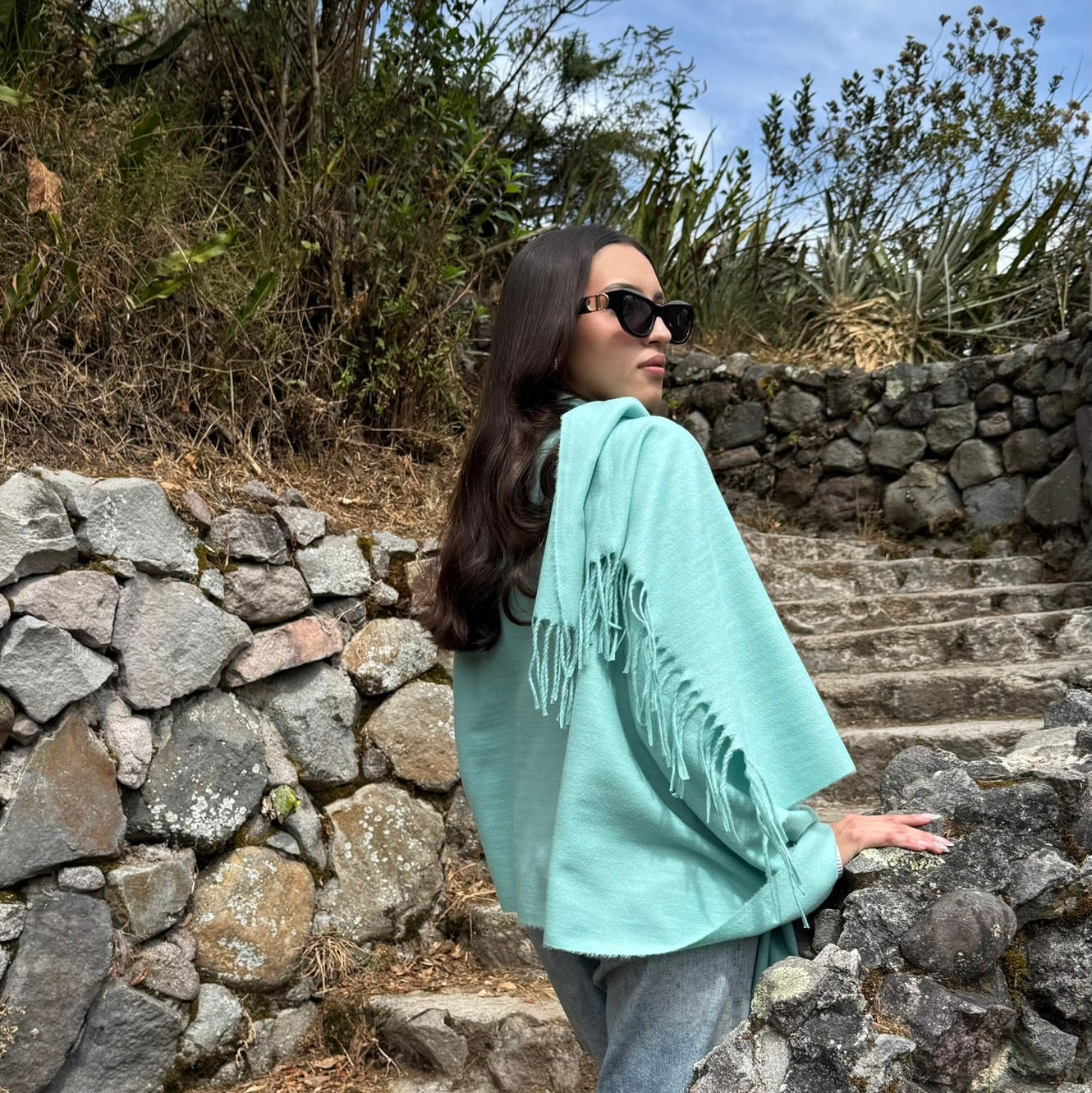 Cashmere Shawl - Mint