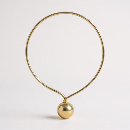 minimalist sphere choker necklace