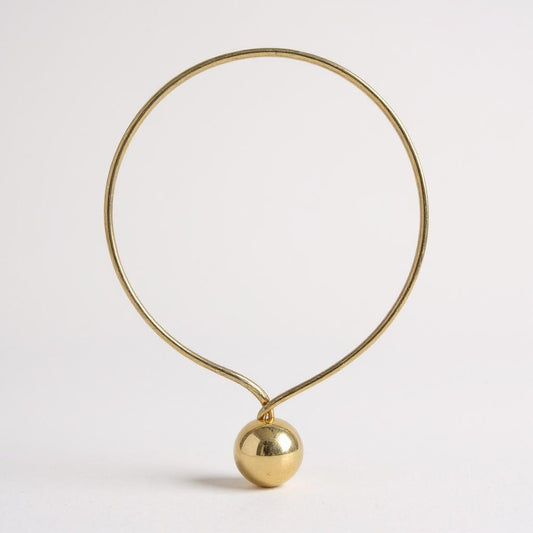 minimalist sphere choker necklace