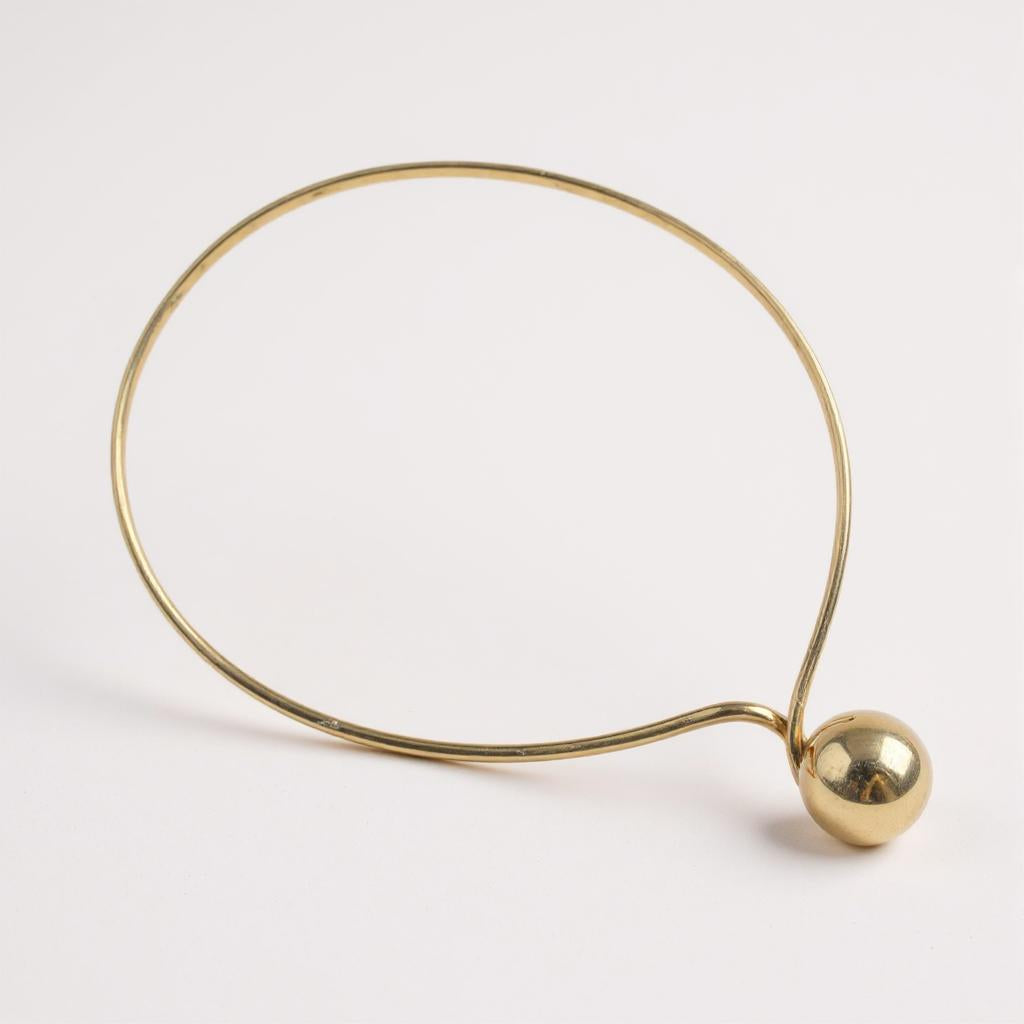 minimalist sphere choker necklace