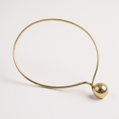 minimalist sphere choker necklace
