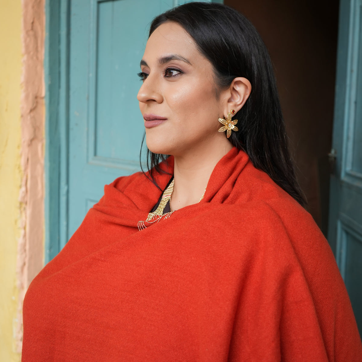 Cashmere Shawl - Burnt Orange