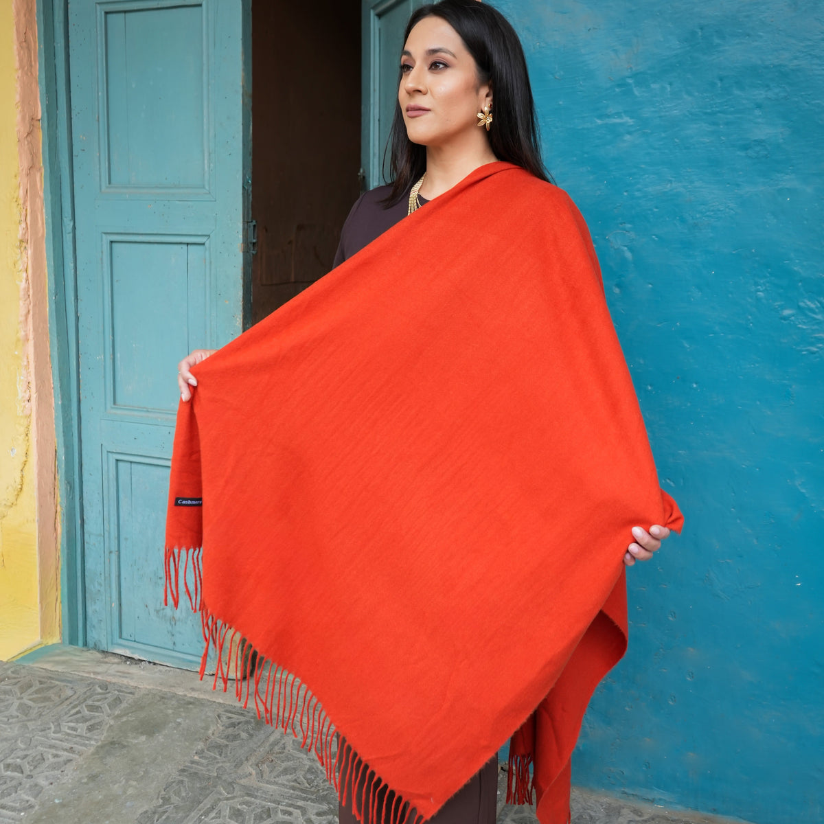 Cashmere Shawl - Burnt Orange