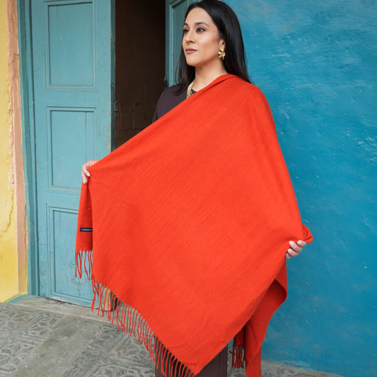 Cashmere Shawl - Burnt Orange