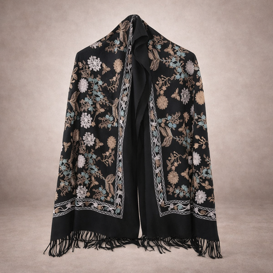 ISOLDE Cashmere Shawl - Black