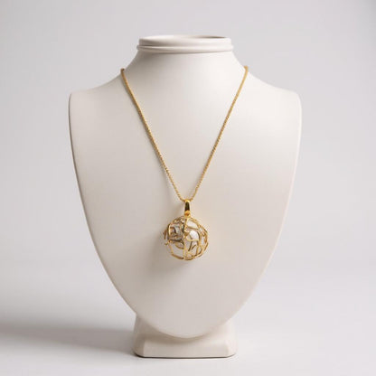 filigree pearl necklace intricate design