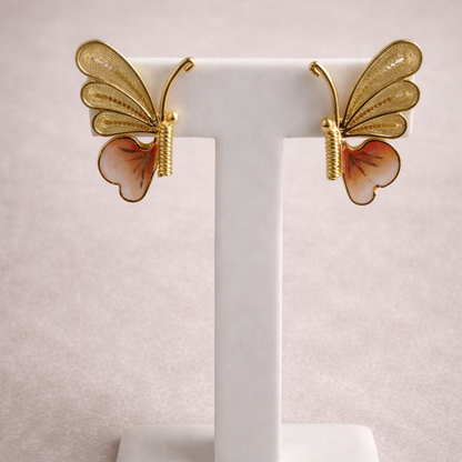 gold Butterfly-shaped earrings filigrana